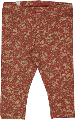 Wheat Jersey leggings - Apple butter flowers